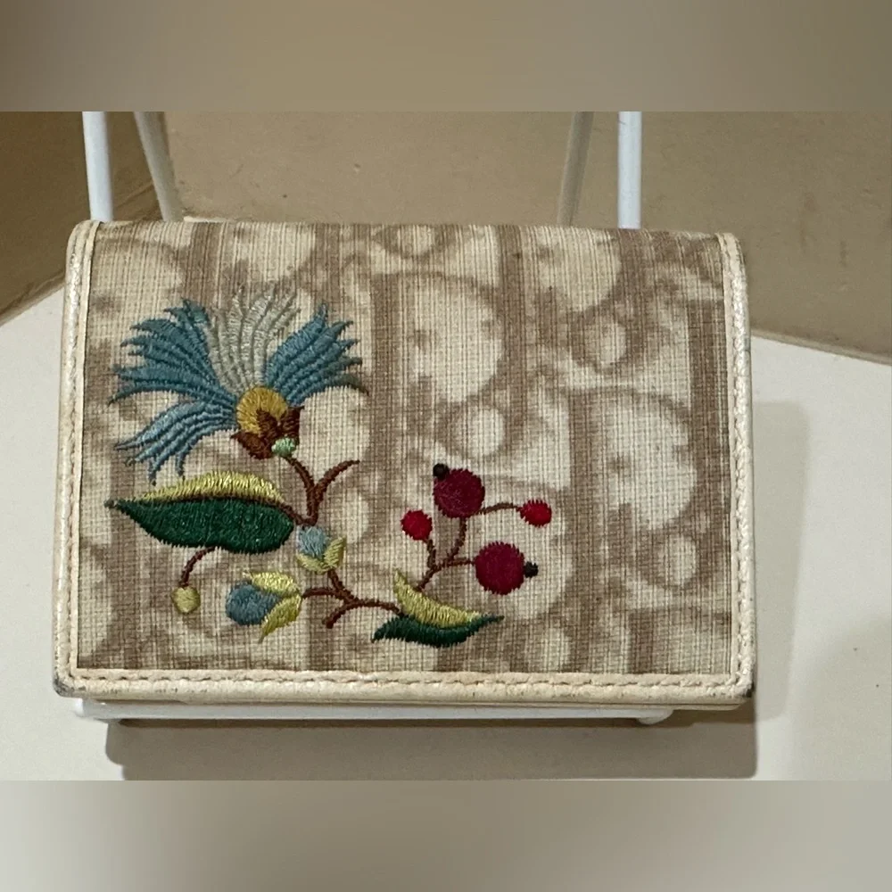 Christian Dior Monsieur × Dior × John Galliano Embroidered Cardholder